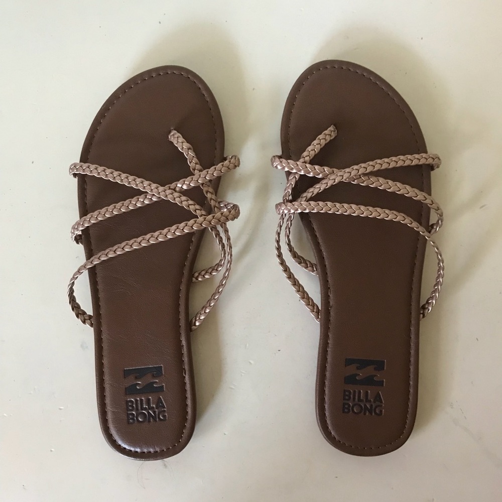 rose gold billabong sandals 💞 perfect condition